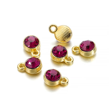Colorful Crystal Birthstone Dangle Charms