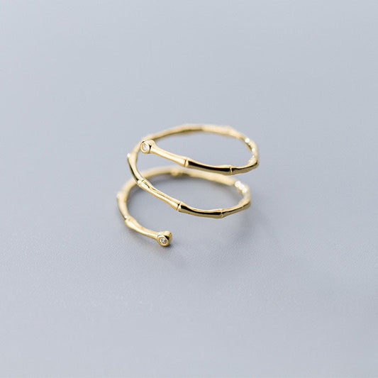 Minimalist Slub Silver Ring