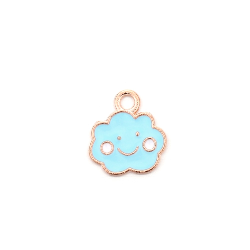 Cute Sun Keychain Cartoon Printing Connectors, 4Pcs