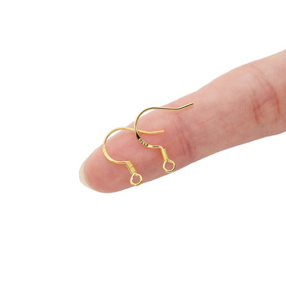 0.6x15mm Earring Clasps Hooks, 50Pcs