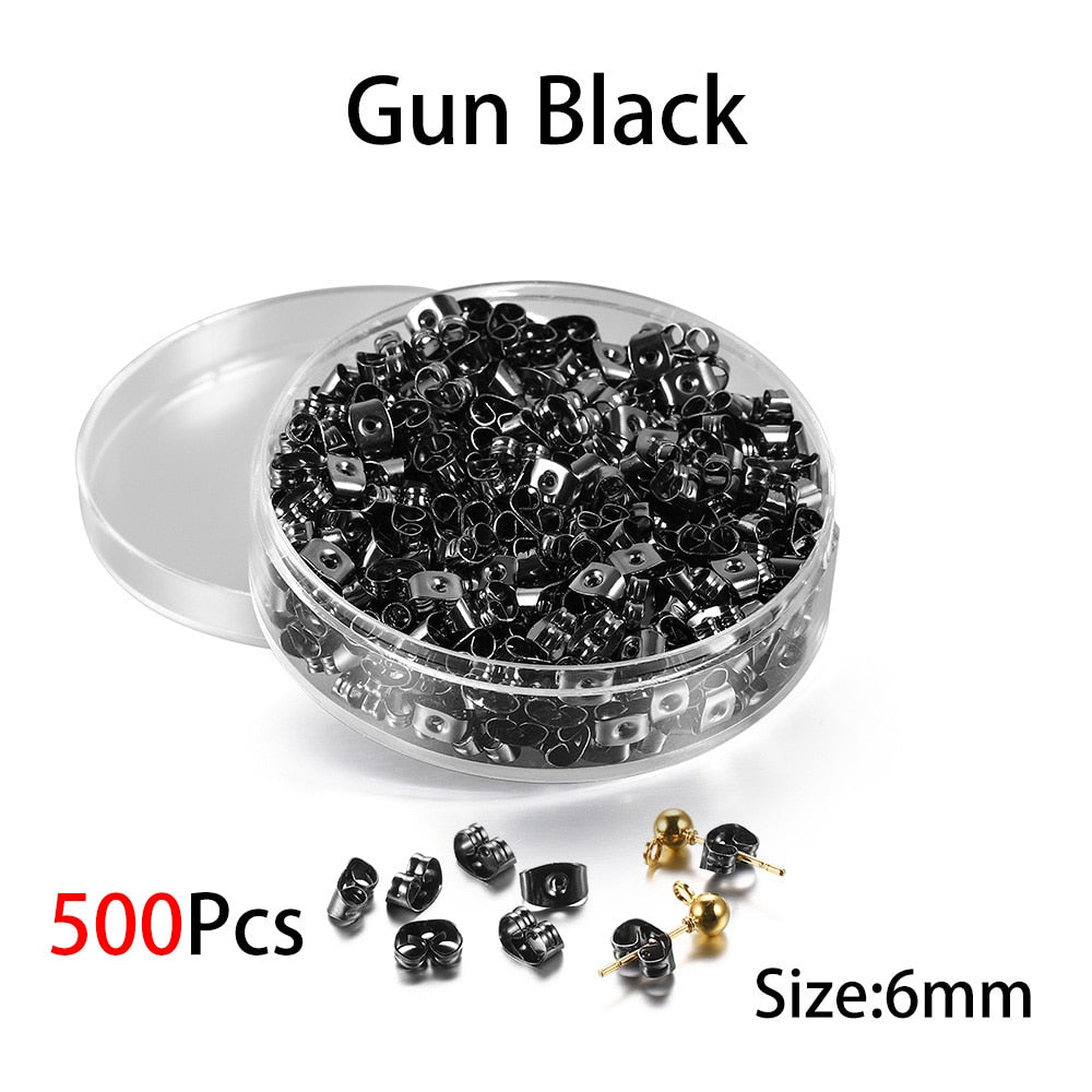 Box Silicone Bullet Earrings Back, 800Pcs