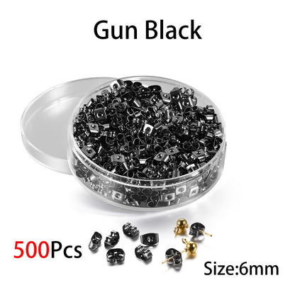 Box Silicone Bullet Earrings Back, 800Pcs