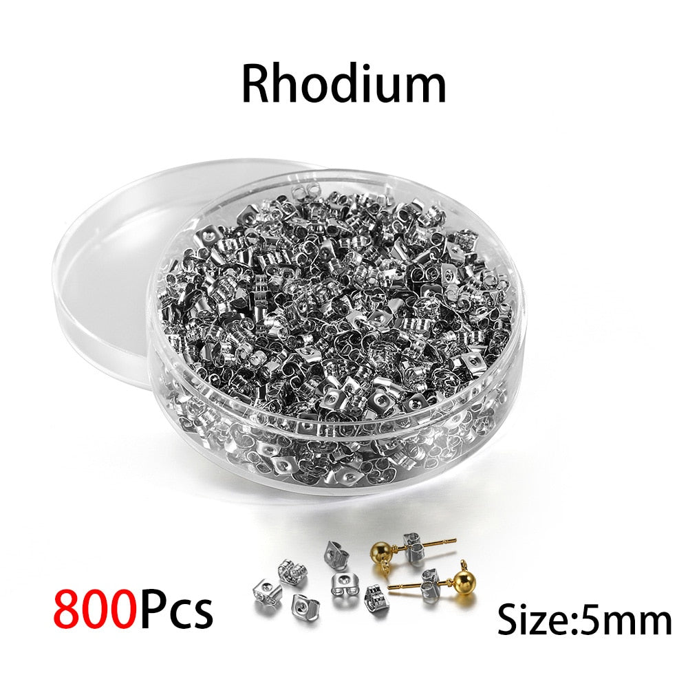 Box Silicone Bullet Earrings Back, 800Pcs