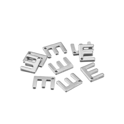 Pendentif lettre alphabet AZ en acier inoxydable, 50 pièces