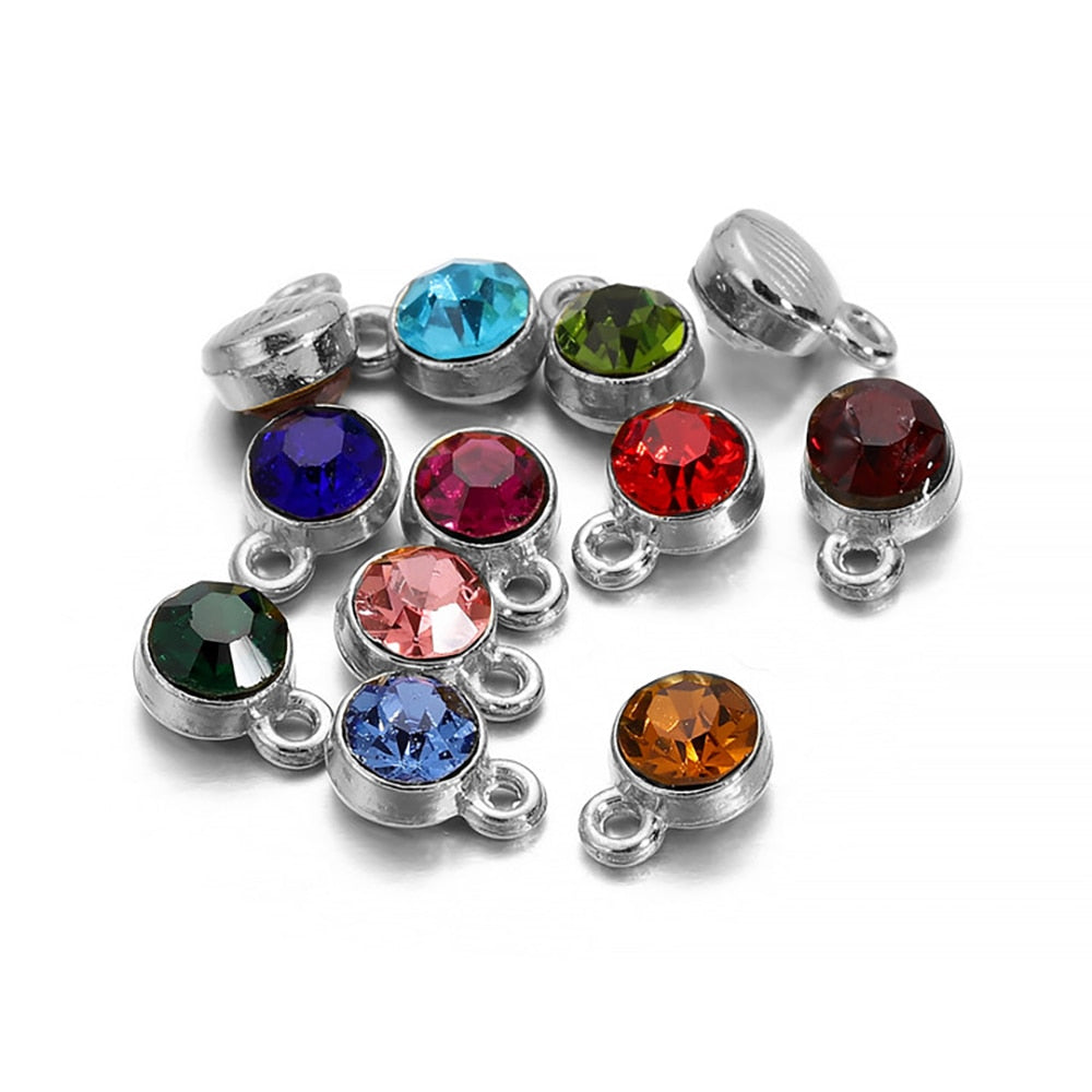 Colorful Crystal Birthstone Dangle Charms