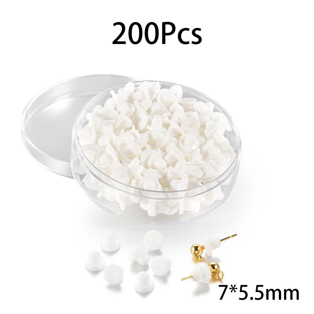 Box Silicone Bullet Earrings Back, 800Pcs