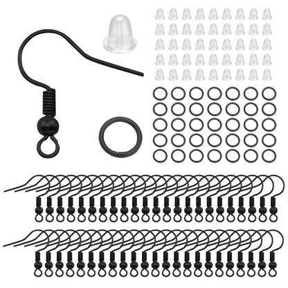 Earring Making Set: Hooks, Rings & Connects, 100-300pcs