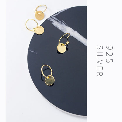 Round Scrub Beads Hoop Earrings