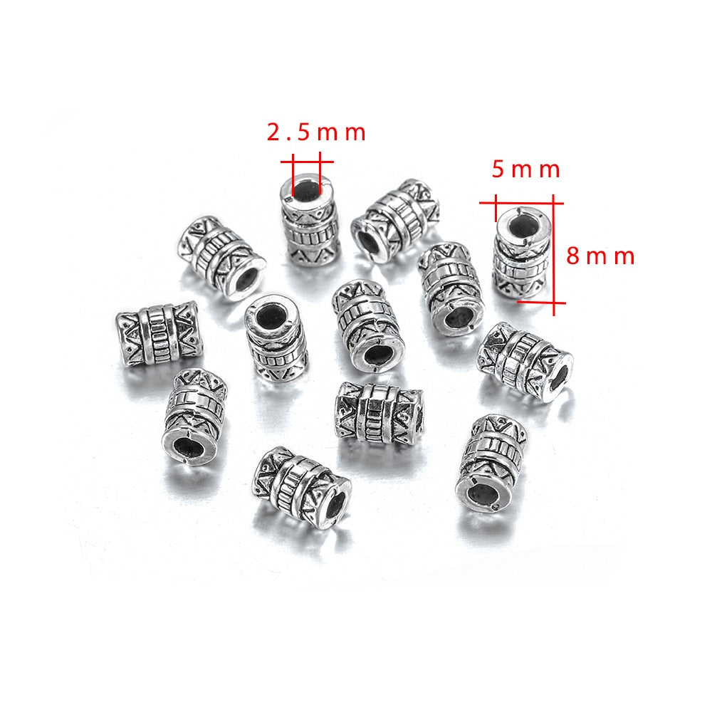 Tibetan Big Hole Spacer Loose Beads, 20pcs