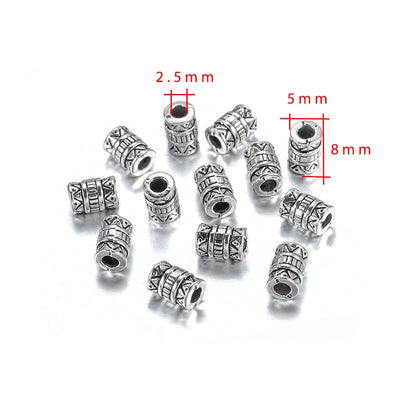Tibetan Big Hole Spacer Loose Beads, 20pcs