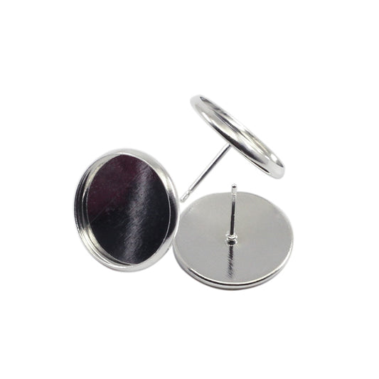 Earring Base for Cabochon Cameo, 8-16mm