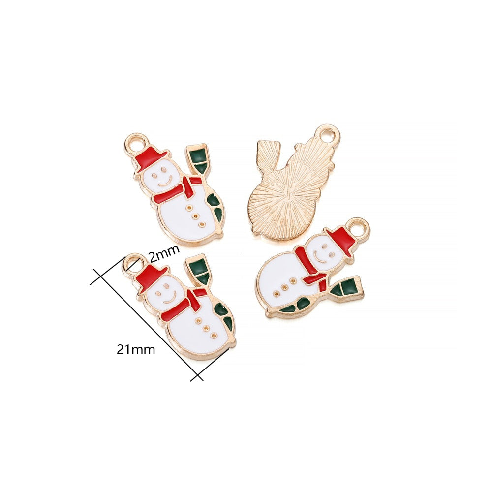 Pendentifs de Noël en métal émaillé, 10-15 pièces