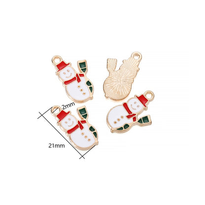 Pendentifs de Noël en métal émaillé, 10-15 pièces