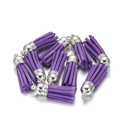 60 pendentifs en cuir vintage avec pampilles de 38 mm.
