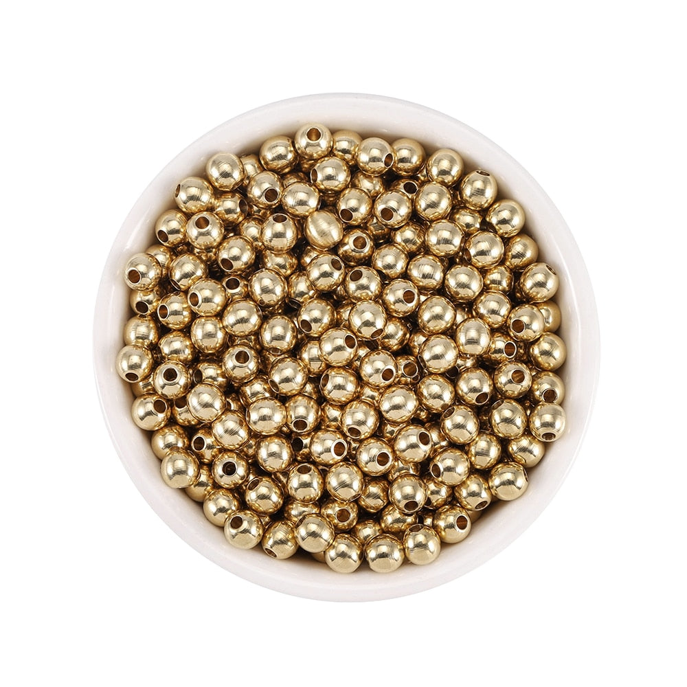 Round Ball Spacers Beads 3-8mm, 15-100pcs