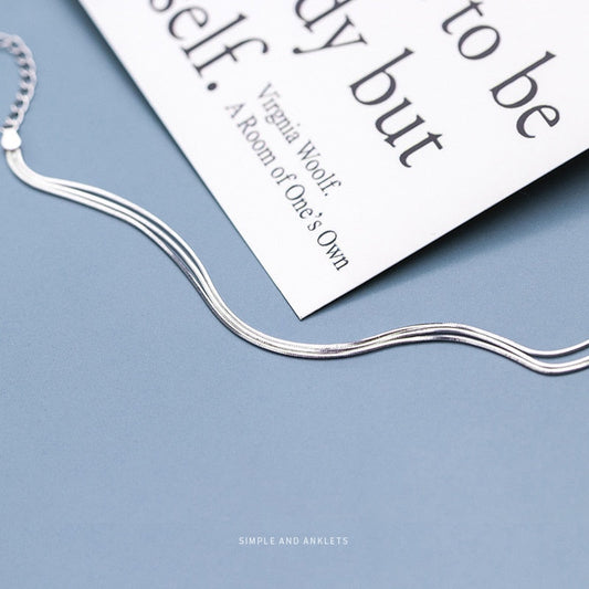 Three Layer Snake Bone Chain Bracelet