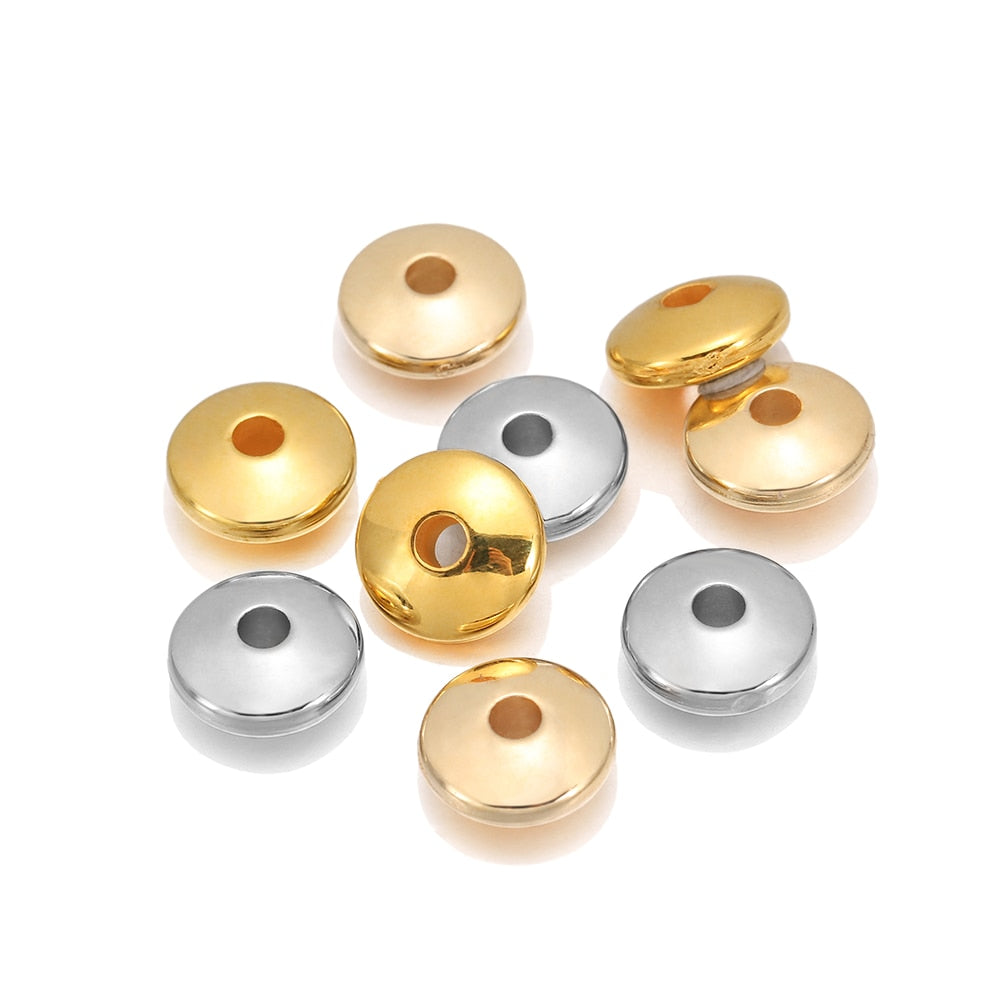 100pcs Flat Round Spacer CCB Plastic Beads