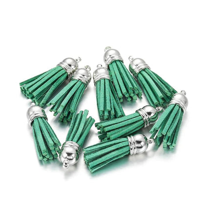 60 pendentifs en cuir vintage avec pampilles de 38 mm.
