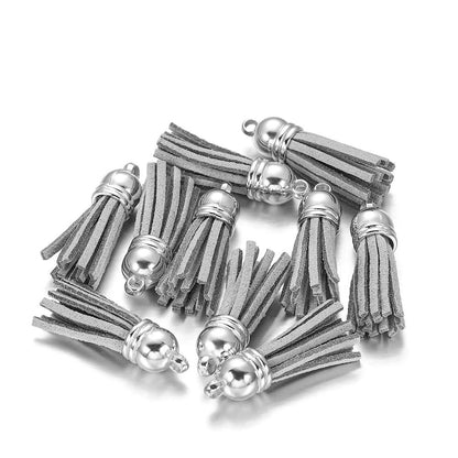 60 pendentifs en cuir vintage avec pampilles de 38 mm.