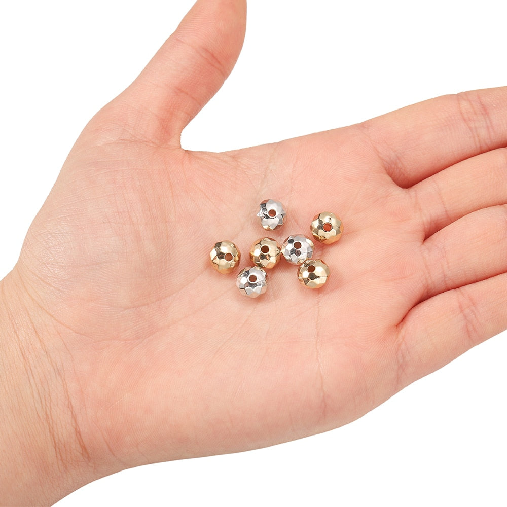 100pcs Abacus Round CCB Plastic Beads
