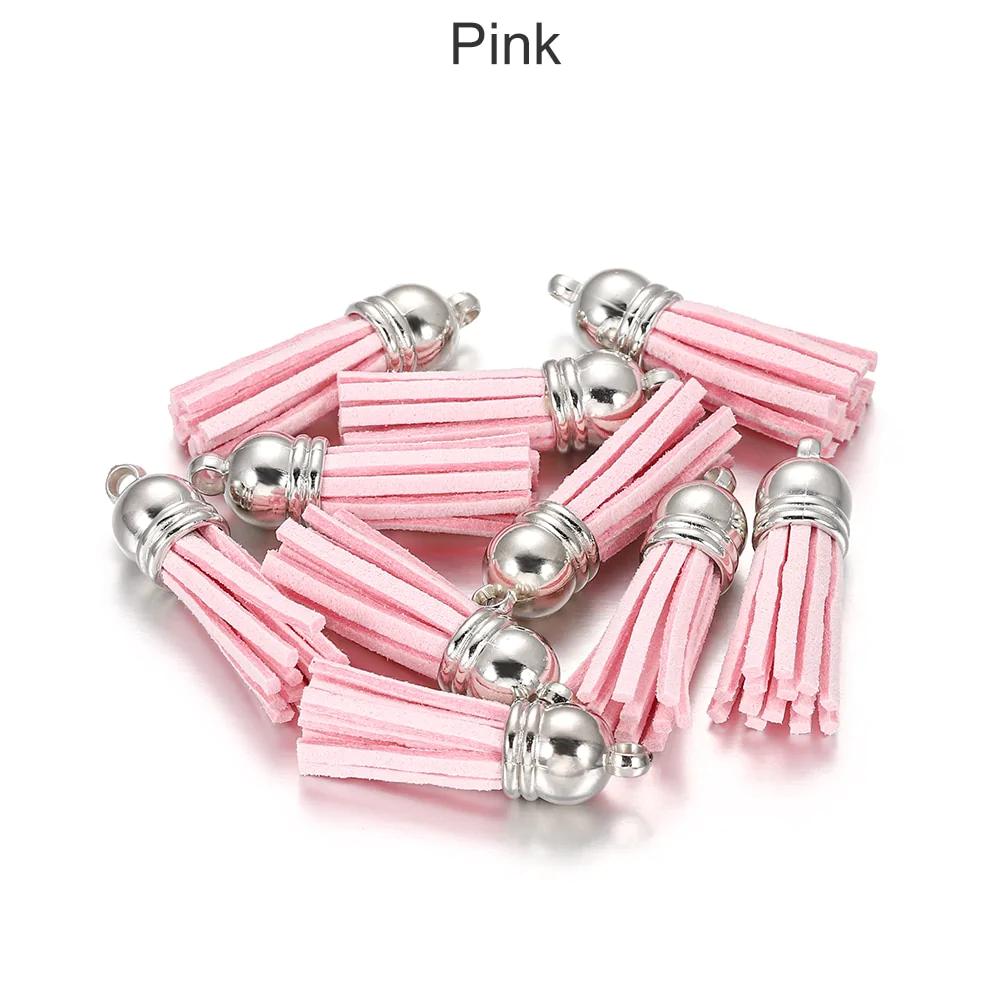 20pcs 38mm Tassel Vintage Leather Pendants