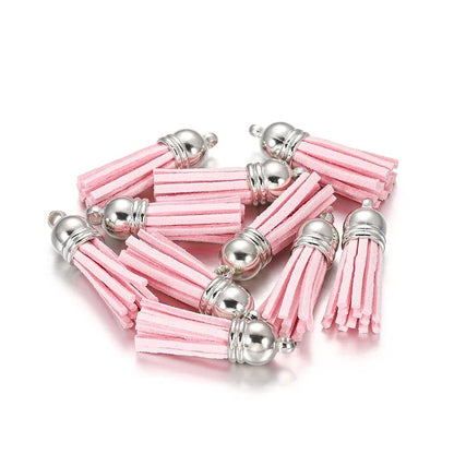 60 pendentifs en cuir vintage avec pampilles de 38 mm.