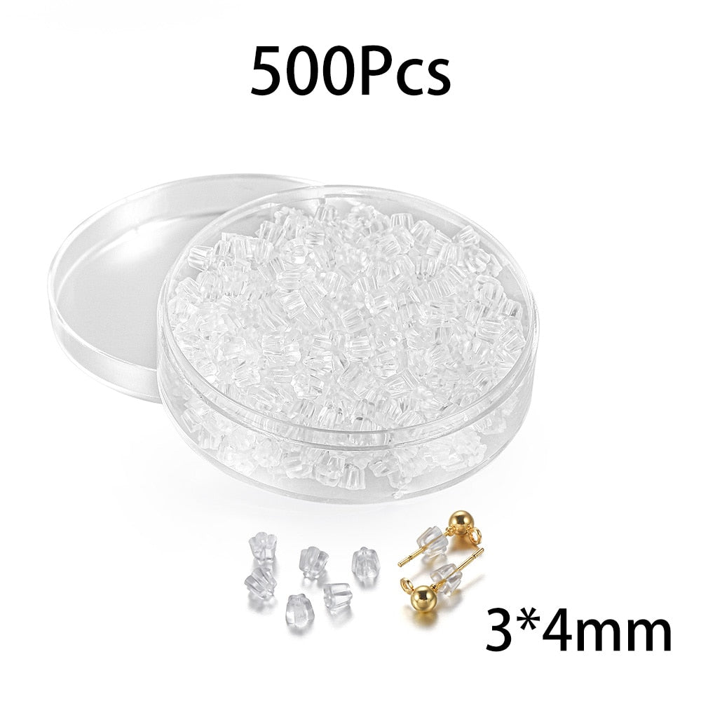 Box Silicone Bullet Earrings Back, 800Pcs