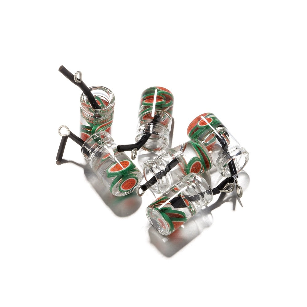 Obst in der Flasche-Charm-Anhänger, 10 Stück