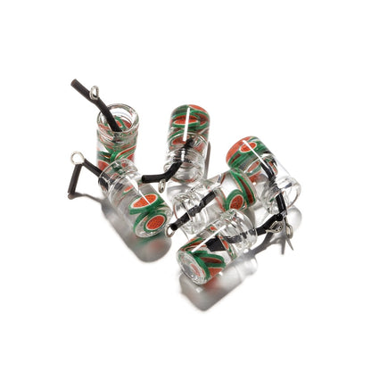 Obst in der Flasche-Charm-Anhänger, 10 Stück