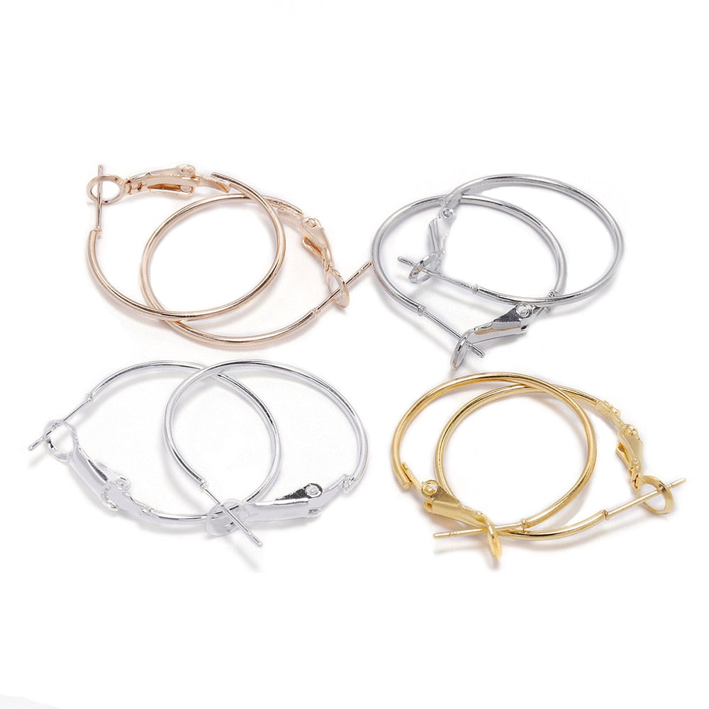 20-50mm Gold Circle Hoop Earrings