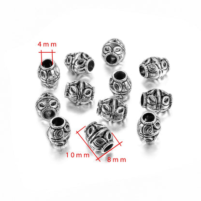 Tibetan Big Hole Spacer Loose Beads, 20pcs