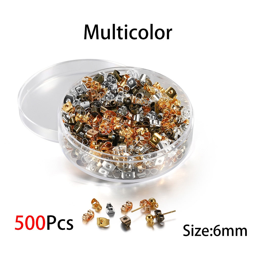 Box Silicone Bullet Earrings Back, 800Pcs