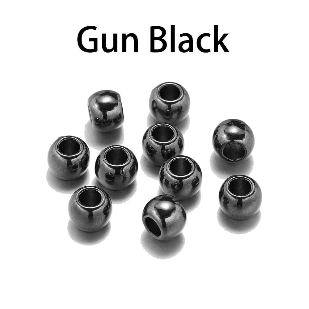 50-100pcs Big Hole CCB Beads