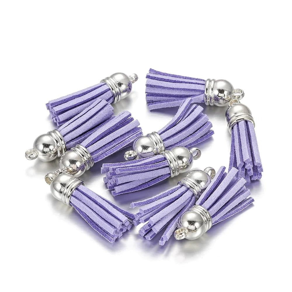 60 pendentifs en cuir vintage avec pampilles de 38 mm.