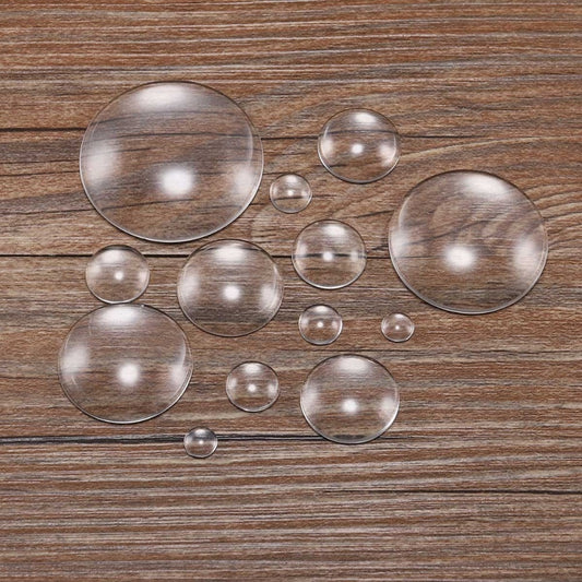 5-50pcs 8-30mm Round Flat Back Glass Cabochon