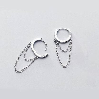 Double Layer Chain Hoop Earring