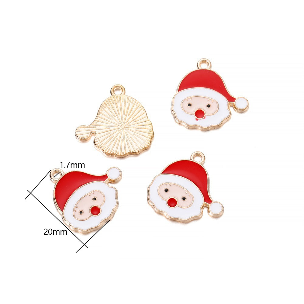 Pendentifs de Noël en métal émaillé, 10-15 pièces