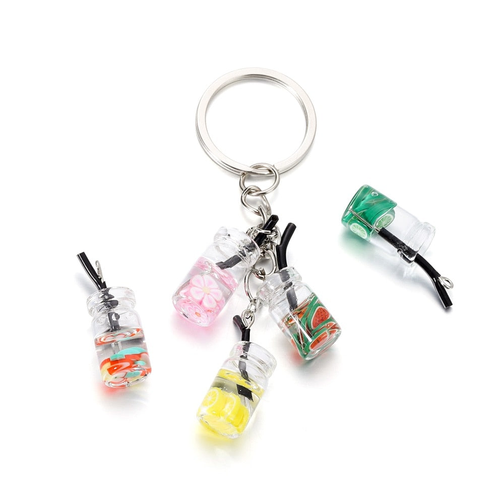 Obst in der Flasche-Charm-Anhänger, 10 Stück