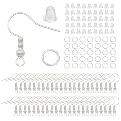 Earring Making Set: Hooks, Rings & Connects, 100-300pcs