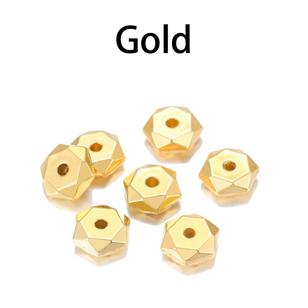 200pcs CCB Plastic Flat Polygon Beads