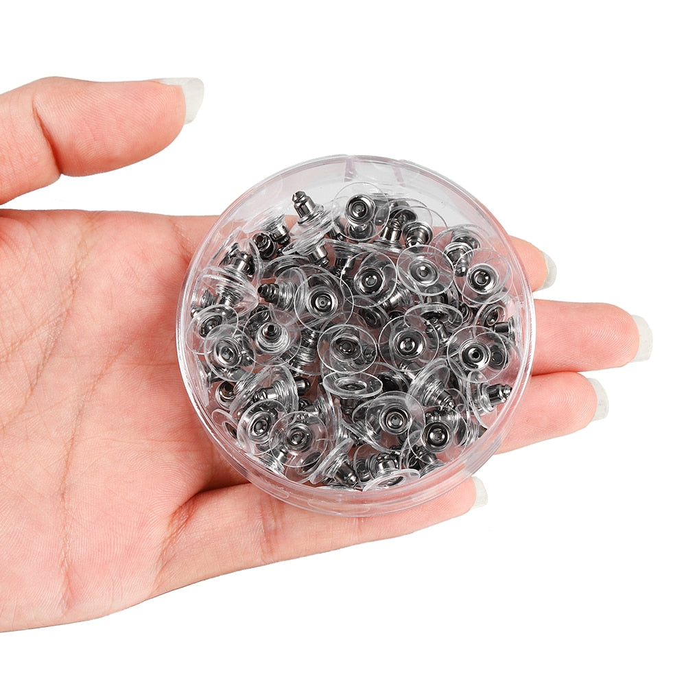 Box Silicone Bullet Earrings Back, 800Pcs