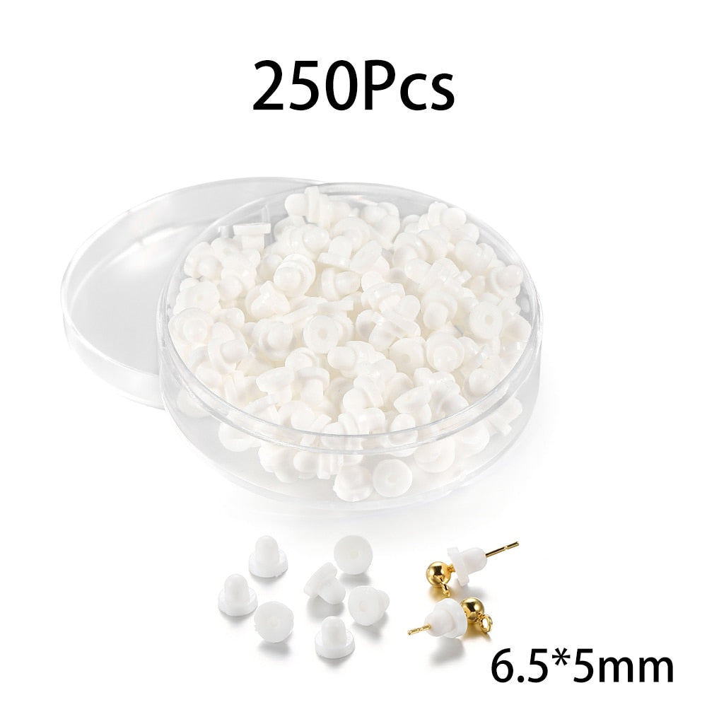 Box Silicone Bullet Earrings Back, 800Pcs