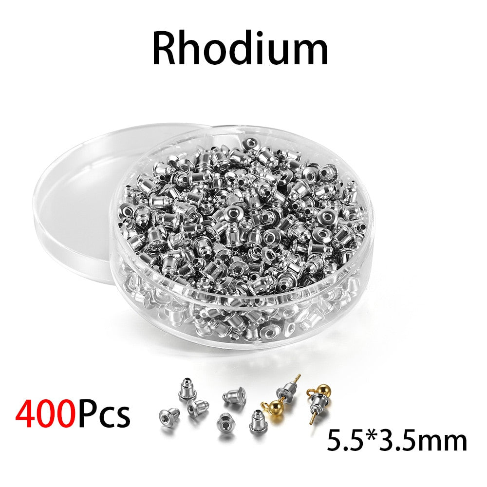 Box Silicone Bullet Earrings Back, 800Pcs