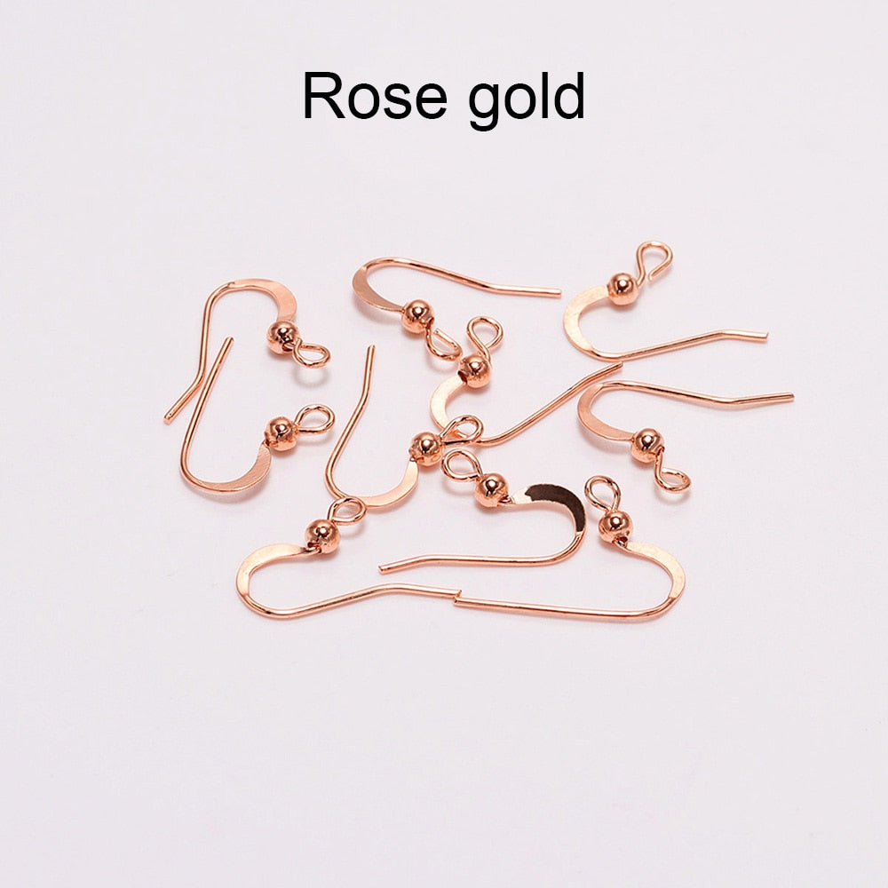 100Pcs - 19x18mm Earring Hooks Twist  Ear Hook