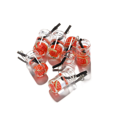 Obst in der Flasche-Charm-Anhänger, 10 Stück
