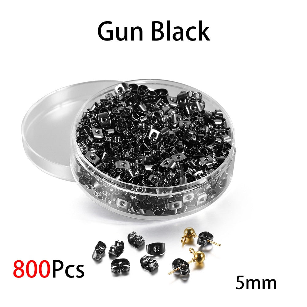 Box Silicone Bullet Earrings Back, 800Pcs