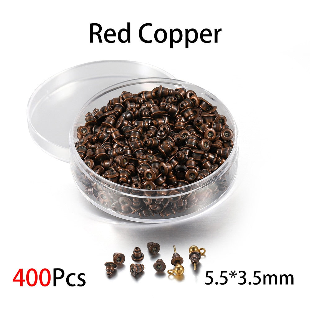 Box Silicone Bullet Earrings Back, 800Pcs