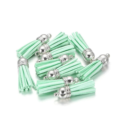 60 pendentifs en cuir vintage avec pampilles de 38 mm.