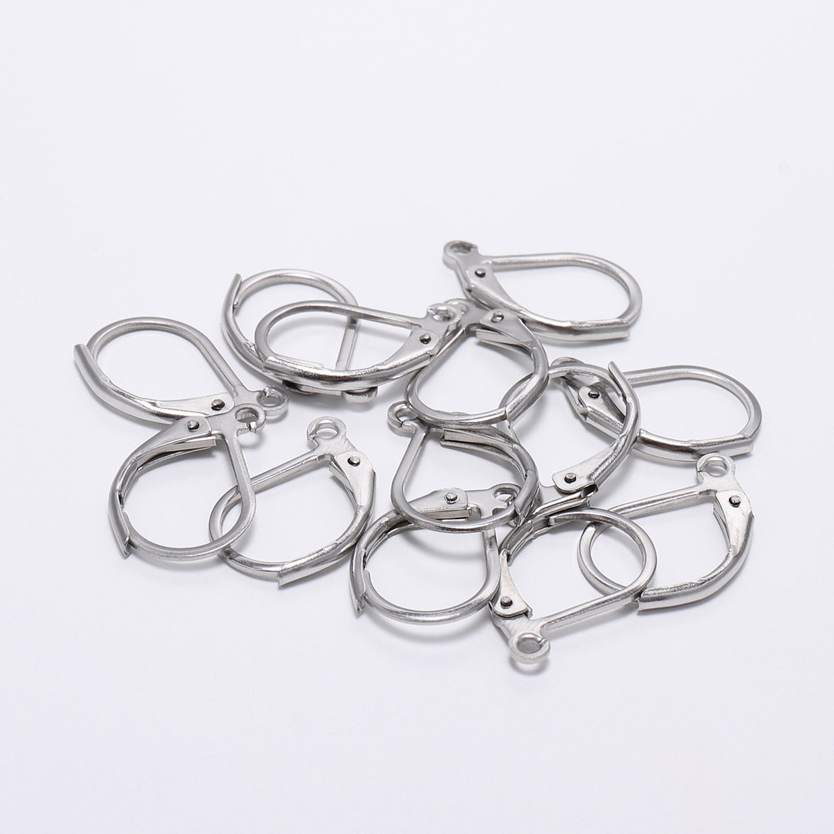 Base de boucle d'oreille coréenne dorée en acier inoxydable, 20 pièces