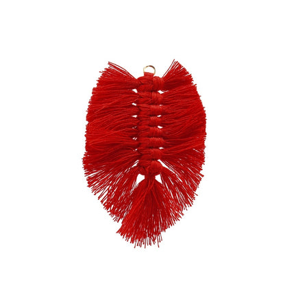 Braided Tassels Leaves Shape Pendant, 2-6 Pcs